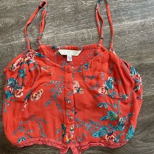 Billabong orange crop top